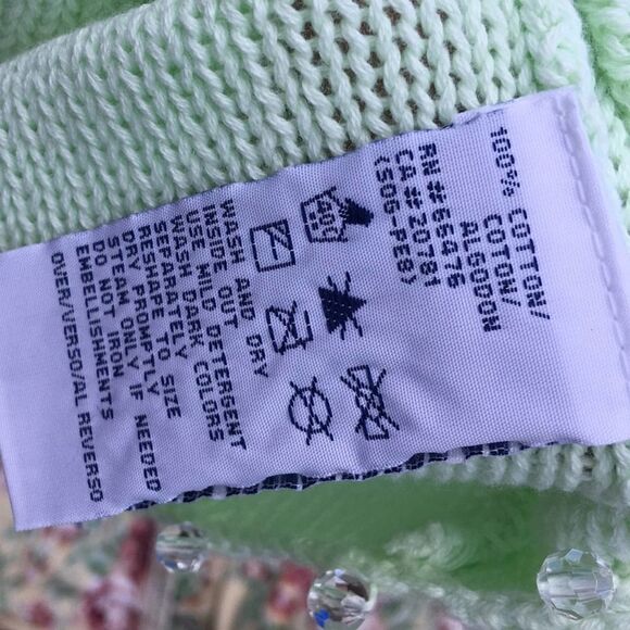 Tommy Hilfiger Mint Green Cardigan Petite Small - Picture 7 of 7